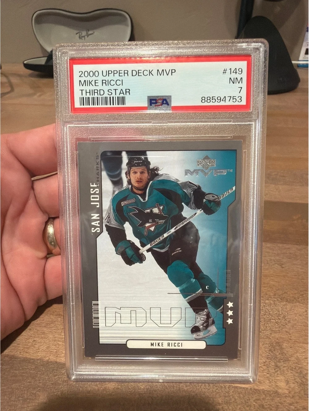2000 Upper Deck MVP Mike Ricci Third Star #149 PSA 7 NM Hockey Card